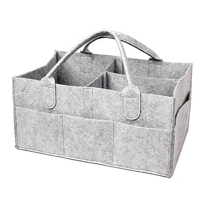Felt Baby Bag With Compartments Multi-pocket Diaper Tote 