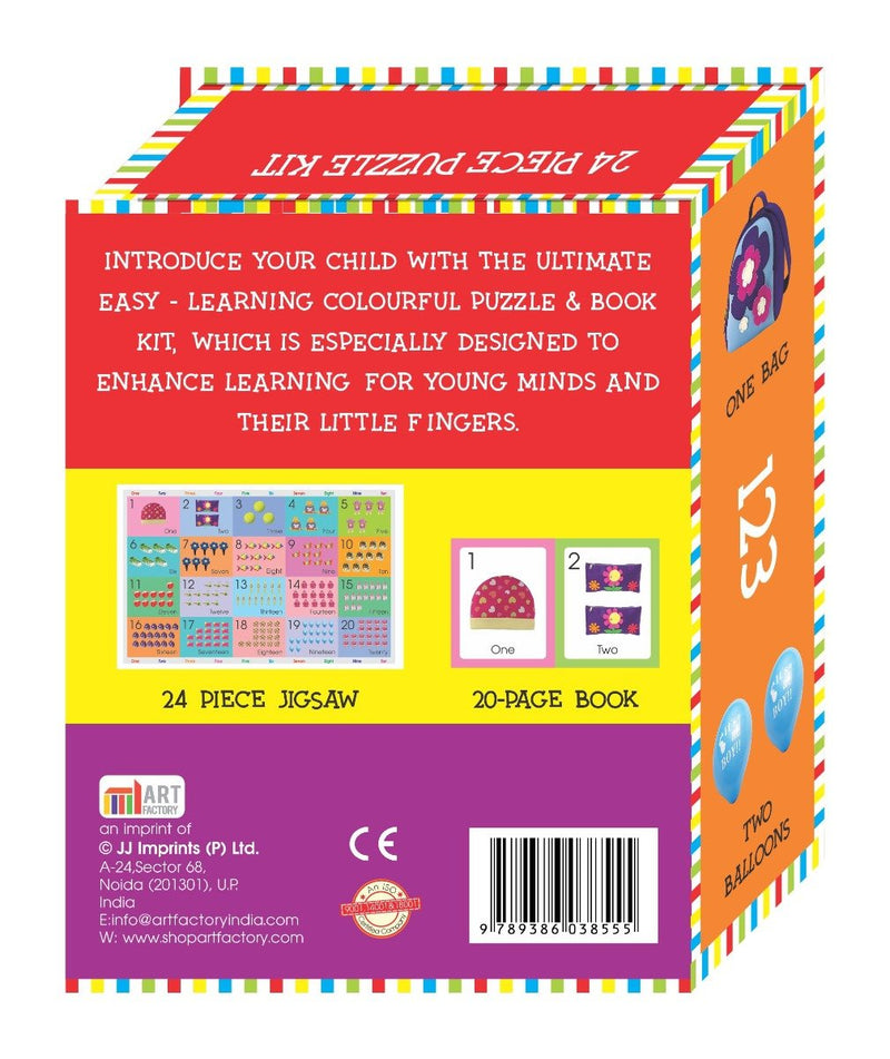 123 - 24 Piece Puzzle & Book Kit By Art Factory The Kids Circle