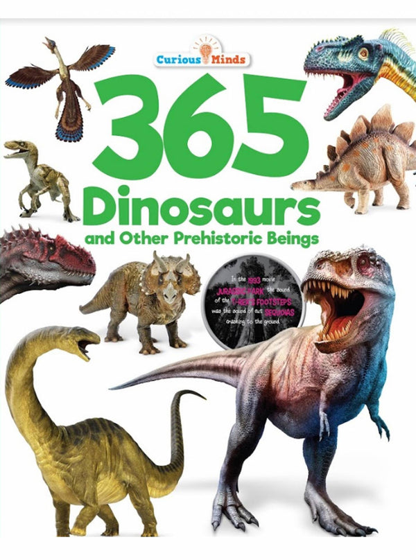365 Dinosaurs - Premium Quality Padded & Glittered Book Hardcover The Kids Circle