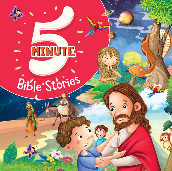 5 Minute Bible Stories - Premium Quality Padded & Glittered Book Hardcover The Kids Circle