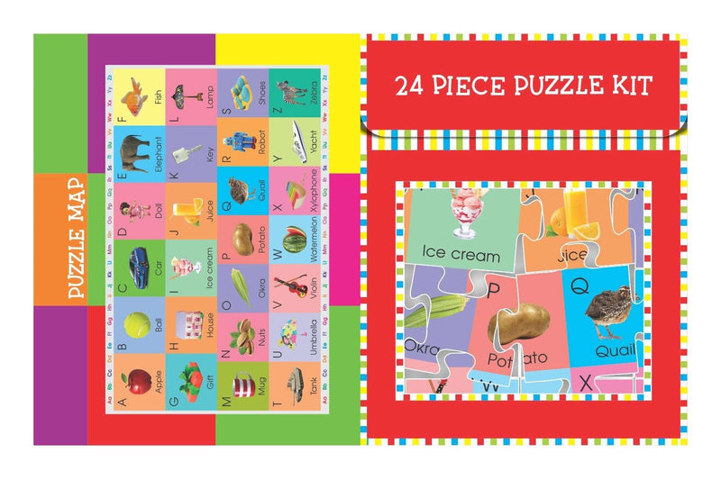 Abc - 24 Piece Puzzle & Book Kit By Art Factory The Kids Circle