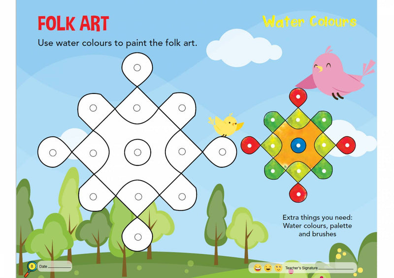Art And Craft Activity Book 4 For 7-8 Year Old Kids With Franceee Craft Material The Kids Circle