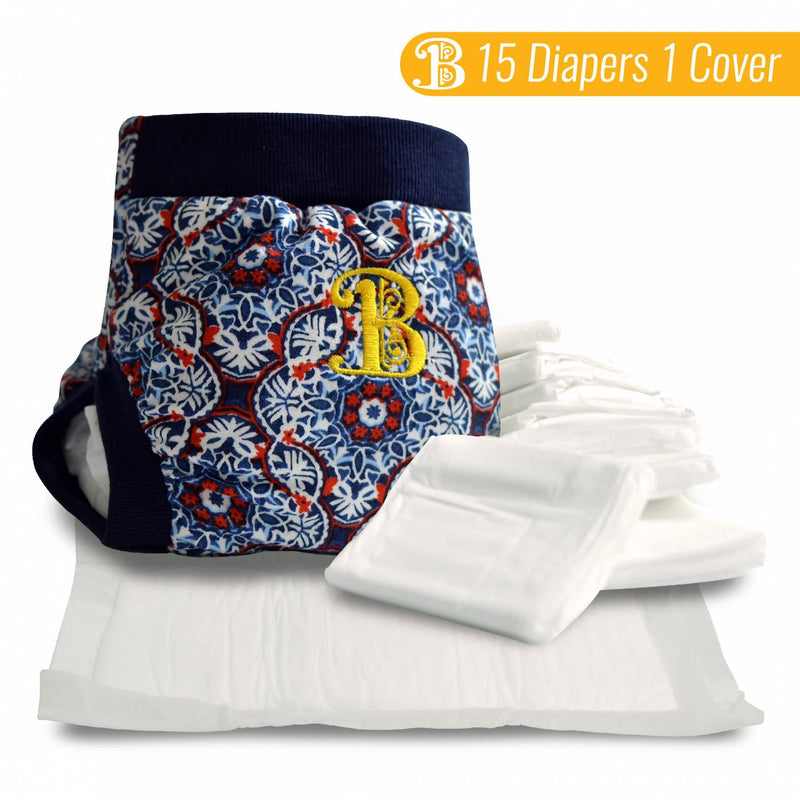 Bdiapers Hybrid Diaper Cover With Diposable Inserts (Pack Of 15) Fireworks The Kids Circle