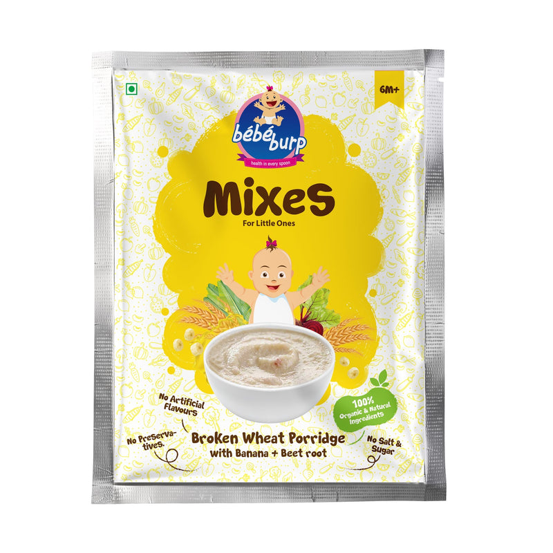 Bebe Burp Organic Baby Food Instant Mix Porridge Sample Pack  Pack Of 5 - 30 Gm Each The Kids Circle