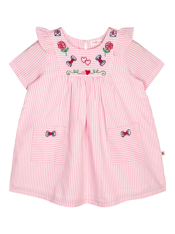 Budding Bees Infants Striped Embroidered Dress The Kids Circle