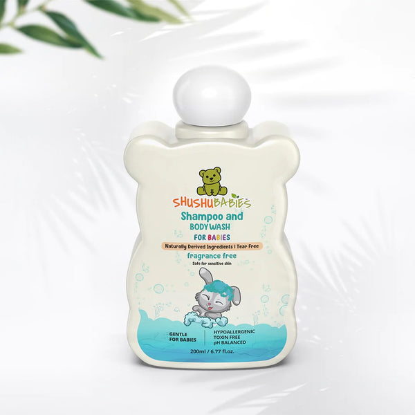 Shushu babies Fragrance Free Shampoo and Body Wash - 200ml