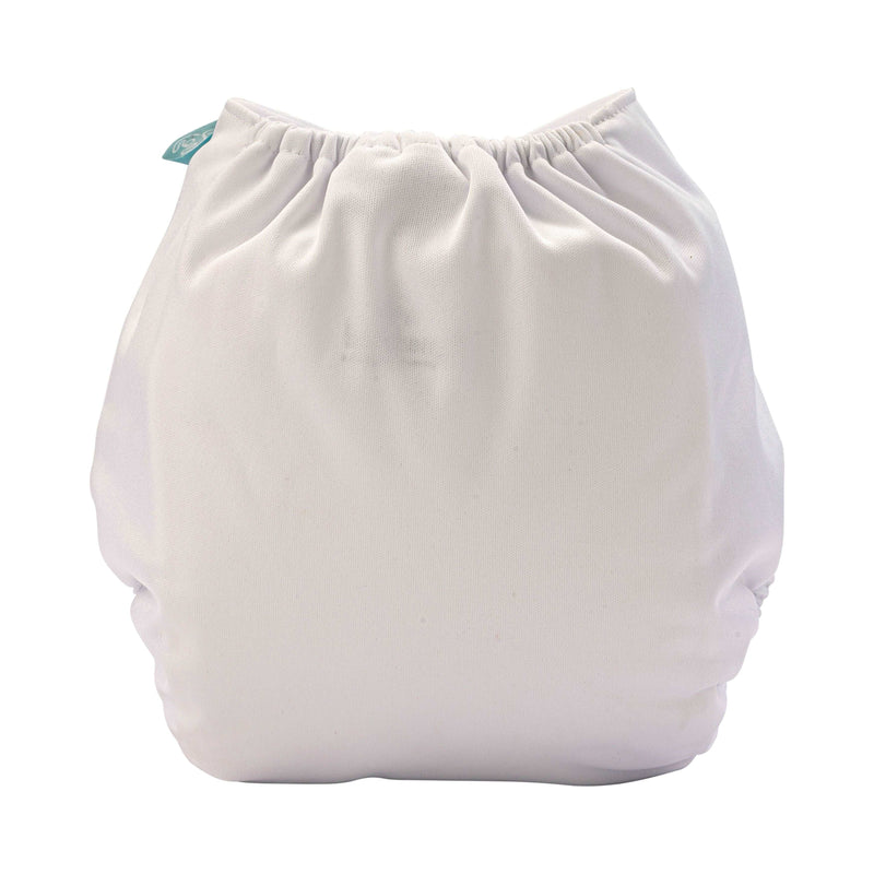 Bumberry Adjustable White Reusable Pocket Cloth Diaper Cover With 1 Wet Free Insert For Babies (3-36 Months)