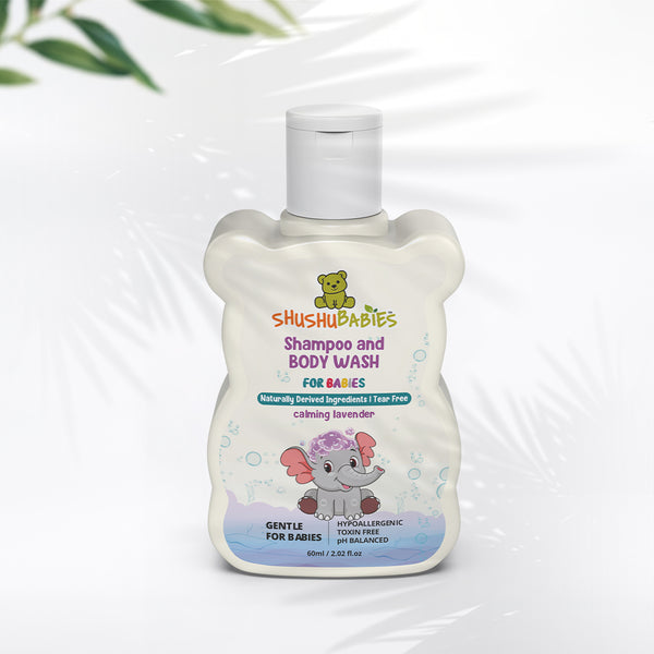 Shushu babies Calming Lavender Shampoo and Body Wash - 60ml