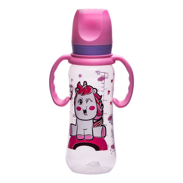 Buddsbuddy Zozo Feeding Bottle With Handle - 250ml(pink)
