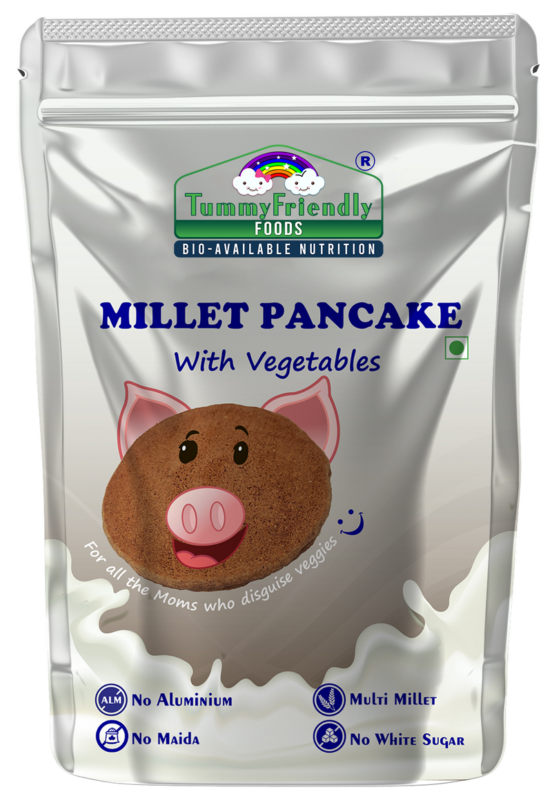 TummyFriendly Foods Millet Pancake Mix - Veggies, Dates, Nuts. HealthyBreakfast. 2 Packs 150g Each Cocoa Powder (2 x 150 g)