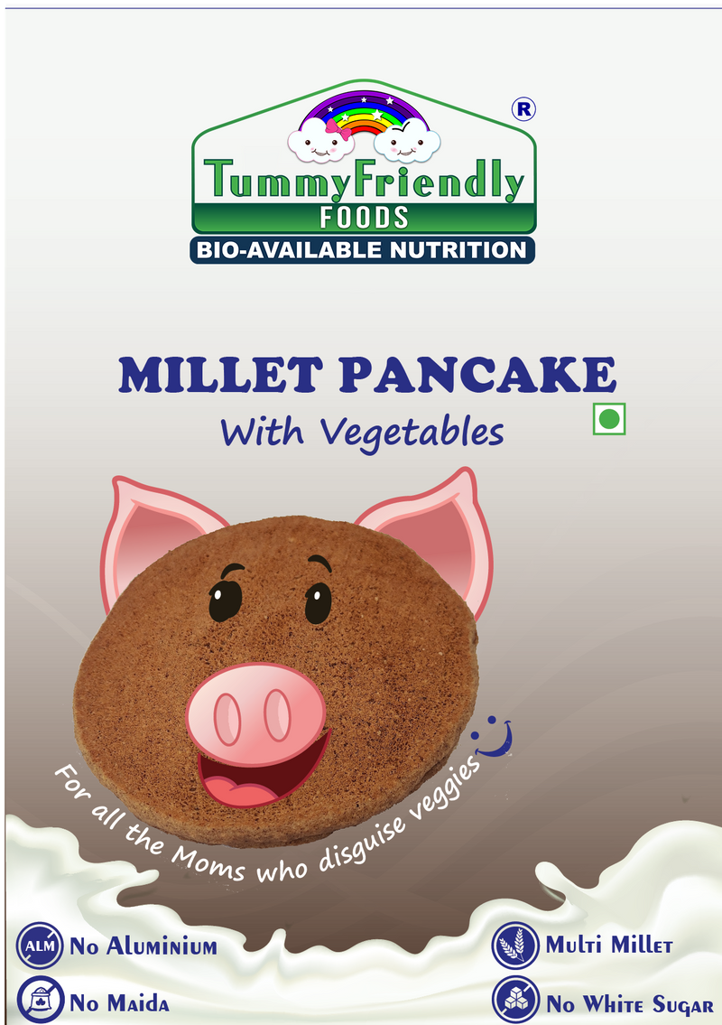 TummyFriendly Foods Aluminium-Free Millet Pancake Mix with Vegetables 800 g