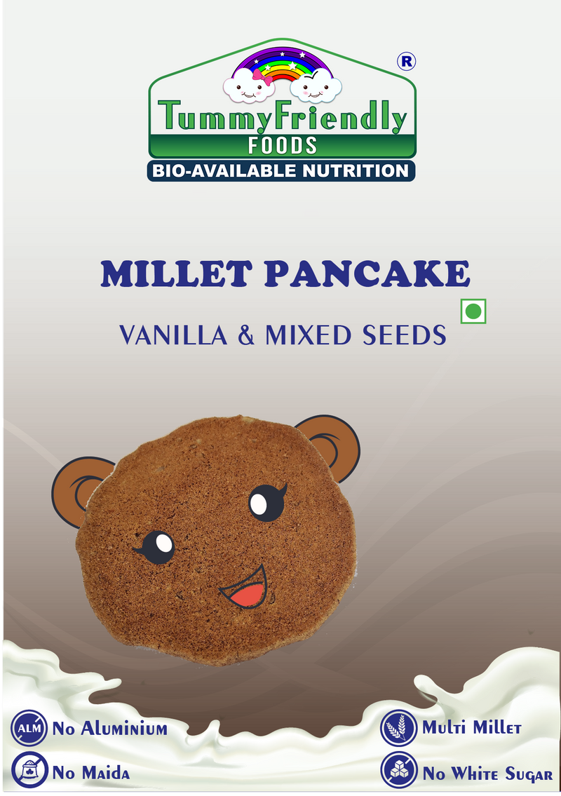 TummyFriendly Foods Aluminium-Free Millet Pancake Mix - Vanilla Mixed Seeds 800 g