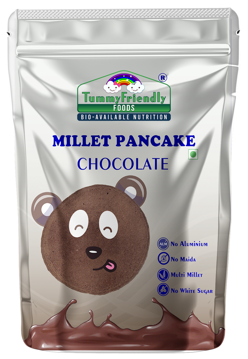 TummyFriendly Foods Millet Pancake Mix - Chocolate, Dates, Nuts. HealthyBreakfast. 2 Packs 150g Each Cocoa Powder (2 x 150 g)