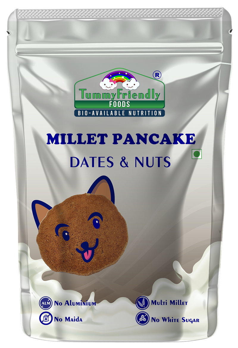 TummyFriendly Foods Millet Pancake Mix - Dates, Nuts, Seeds. HealthyBreakfast. 2 Packs 150g Each Cocoa Powder (2 x 150 g)