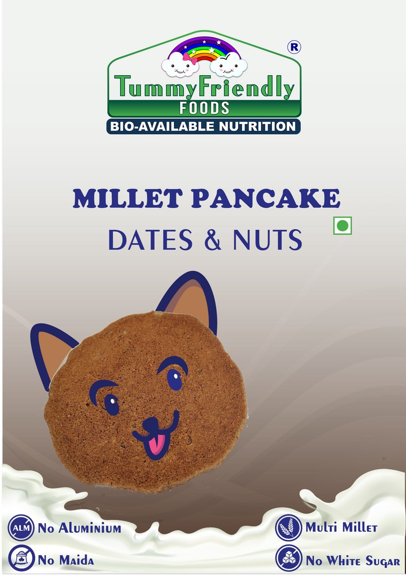 TummyFriendly Foods Aluminium-Free Millet Pancake Mix with Dates and Nuts 800 g