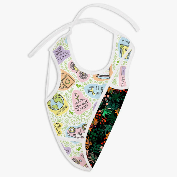 SuperBottoms Love Earth and Shruberry - Waterproof Cloth Bib