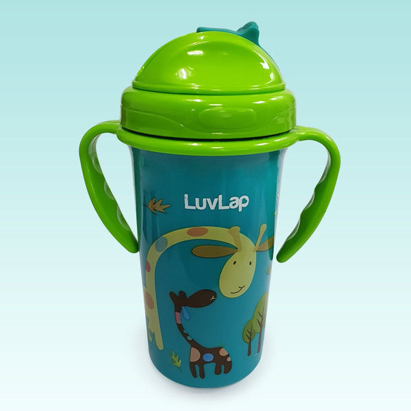 Luvlap Tiny Giffy Sipper / Sippy Cup 300Ml, Anti-Spill Design With Soft Silicone Straw, 18M+ - The Kids Circle