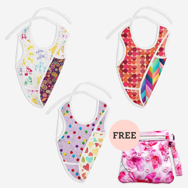 SuperBottoms Free Coin Pouch with 3 Waterproof Cloth Bib