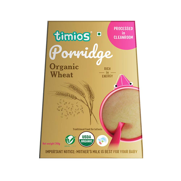 Timios Organic Wheat Porridge-400g(Pack of 2)