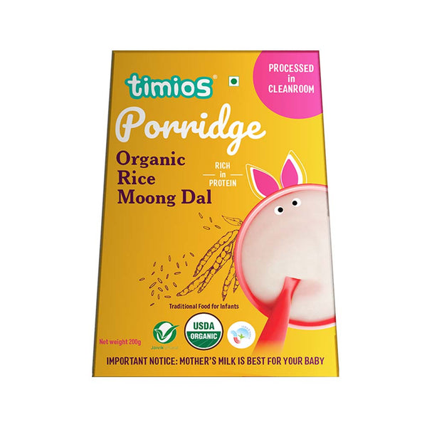 Timios Organic Rice& Moong Dal Porridge-400g (Pack of 2)