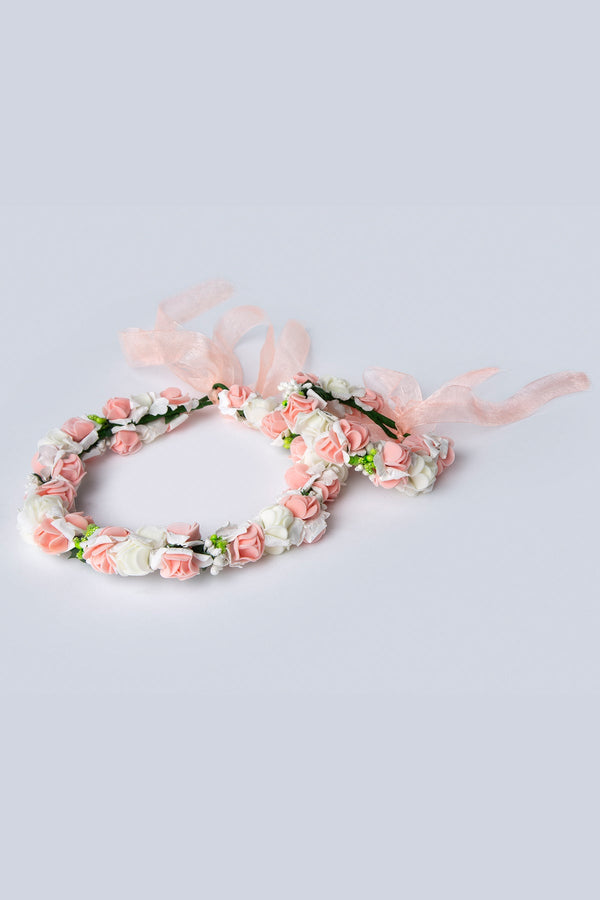 Charismomic Fairytale Headband and Hand Band Set (Pink & White)