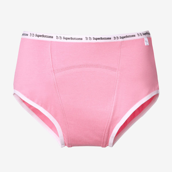 SuperBottoms Pink Period Underwear With Printed Elastic
