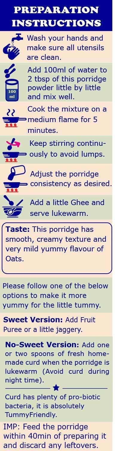 TummyFriendly Foods Certified Stage3 Porridge Mixes Trial Packs - Ragi, Oats, MultiGrain |Organic Baby Food for 8 Months Old Baby |3 Packs, 50g Each Cereal (150 g, Pack of 3)