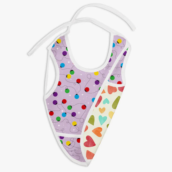 SuperBottoms Fairy Lights and Baby Hearts - Waterproof Cloth Bib