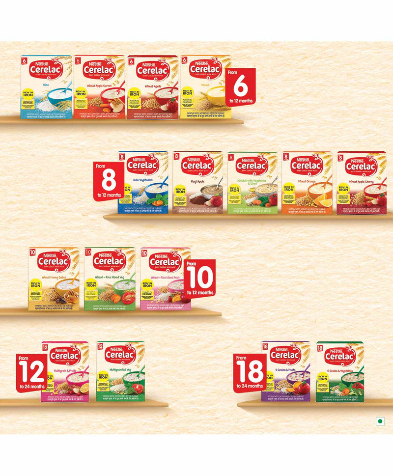 NestlÃƒÂ© CERELAC Baby Cereal with Milk, 5 Grains & Vegetables Ã¢â‚¬â€œ from 18 to 24 Month, Bag-In-Box Pack, 300 g - The Kids Circle