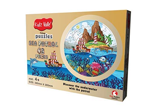Kidz Valle Sea Patrol Puzzle 42 Piece Tiling Puzzles Circular Puzzle ( Jigsaw Puzzles , Puzzles For Kids, Floor Puzzles ), Puzzles For Kids Age 4 Years And Above. Size: 32.5 Cm X 23.5 Cm - The Kids Circle