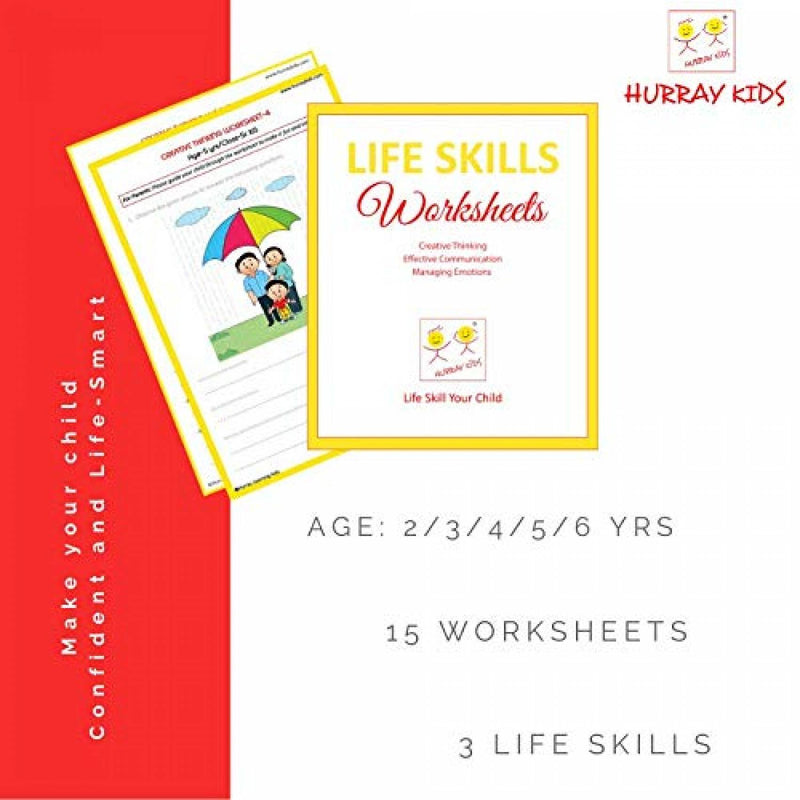 Hurray Kids Life Skills Worksheets (4 Years)