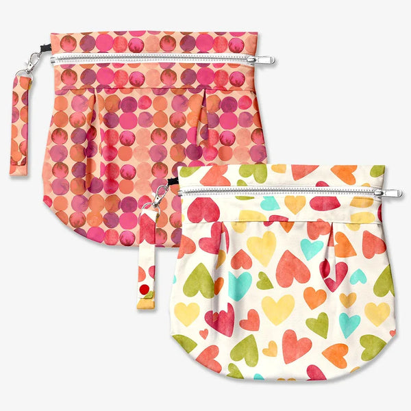 SuperBottoms 2 Pack Waterproof Travel Bag - Baby Hearts & Lil Crush