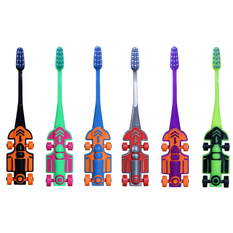 Maxi Zoom Car Junior Toothbrush (Pack Of 6)