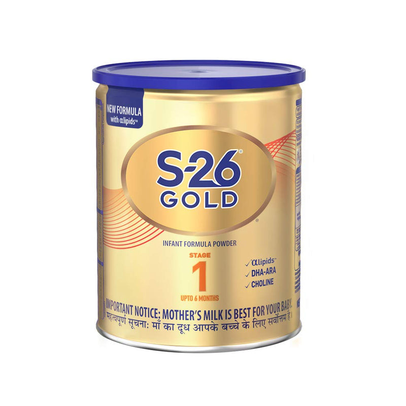 S-26 Gold Infant Formula Powder - Upto 6 months, Stage-1, 400 g Tin Pack - The Kids Circle