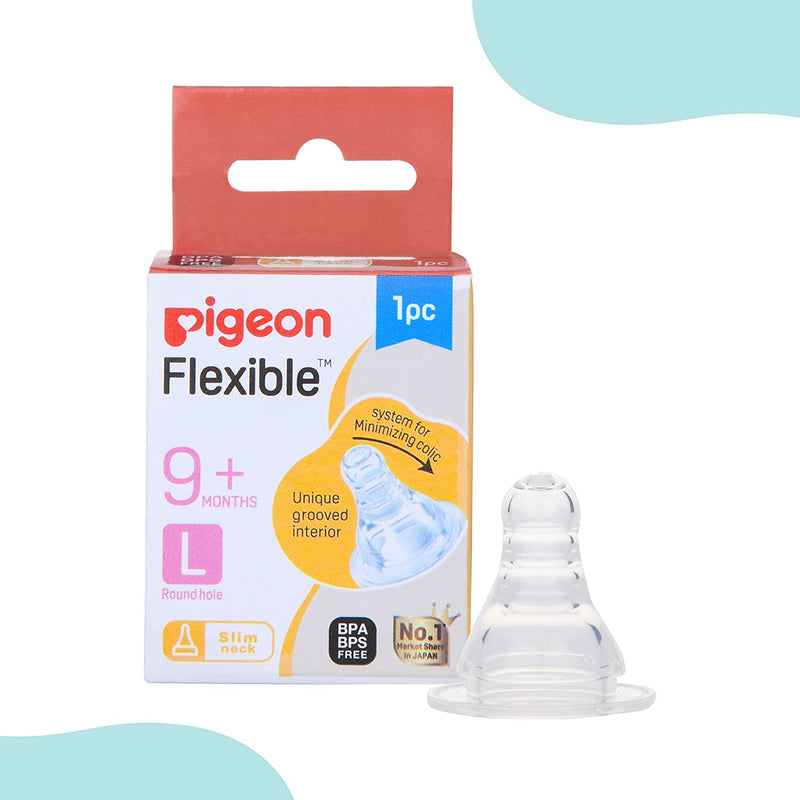 Pigeon Peristaltic Nipple L,For 9+ Month