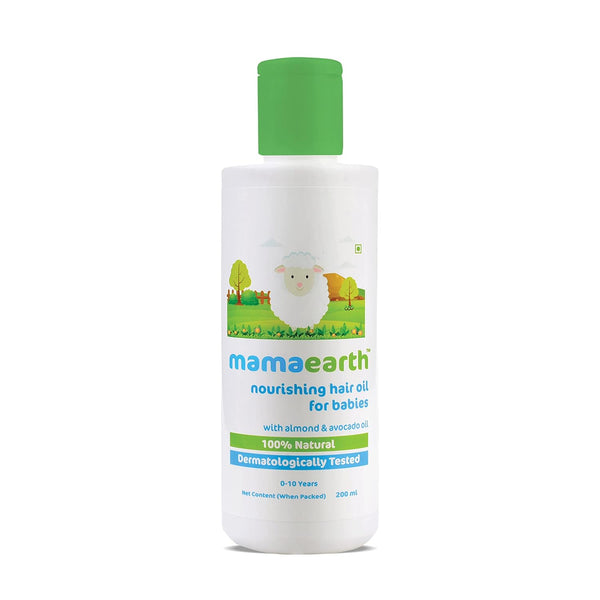 Mamaearth Nourishing Baby Hair Oil, with Almond & Avocado Oil - 200 ml, 1 piece