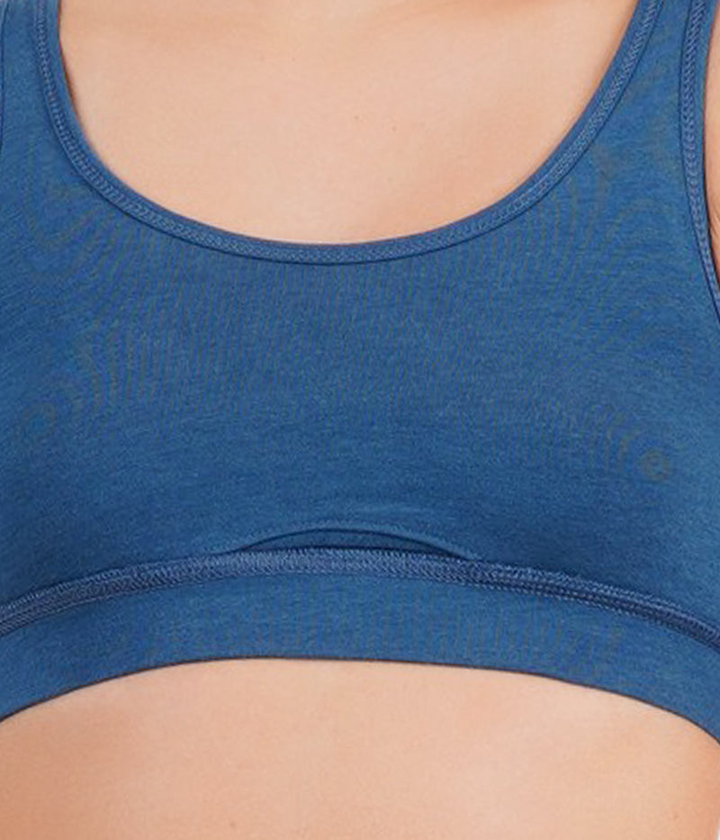 Lavos Comfort Bra | Sleep Bra | Night bra - comfortable every day slip on bra made from natural bamboo fabric LW1379-Comfort Bra-Sapphire Blue