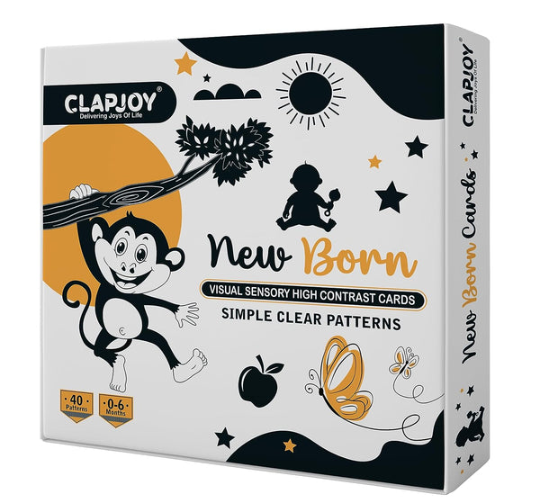 Clapjoy Black and White Best Gift for New Born Babies of age 0-6 months