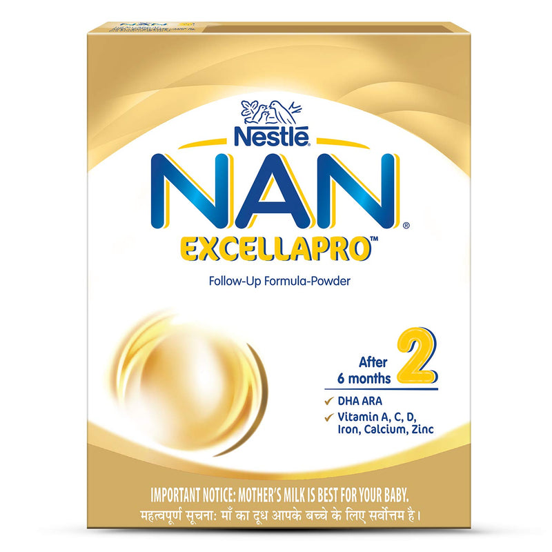 Nestle NAN EXCELLAPRO 2 Follow-Up Formula-Powder Ã¢â‚¬â€œ After 6 months, Stage 2, 400g Bag-In-Box Pack - The Kids Circle