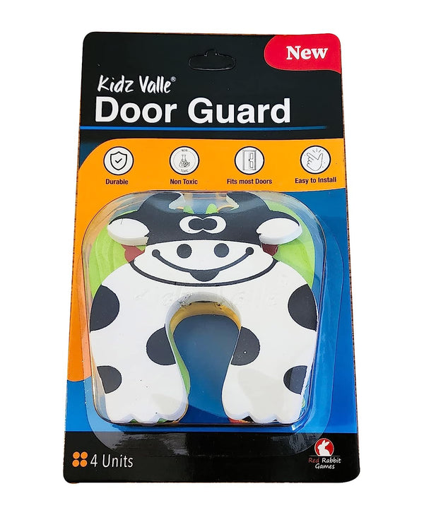 Kidz Valle Door Guard, 4 Pcs Children Safety Door Pinch Guard,Door Slam Stopper Soft Foam Door Stopper,Prevents Finger Pinch Injuries and Child or Pet from Getting Locked in Room,