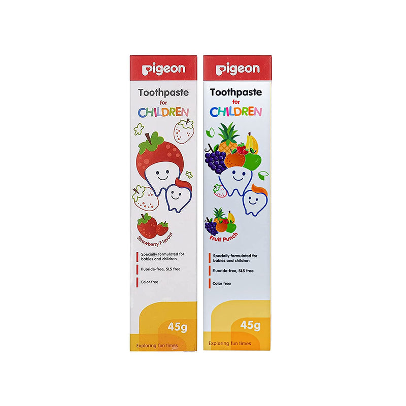 Pigeon Toothpaste Combo Stawberry+Fruit Punch 90g