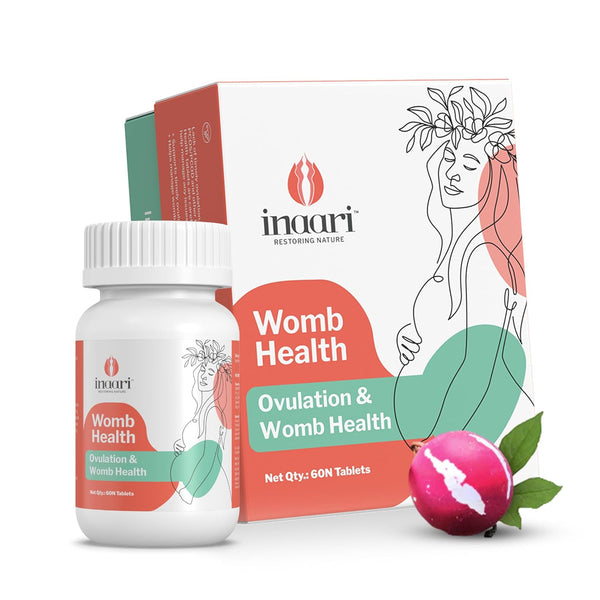 Inaari Womb Health Ayurvedic Supplements for Fertility | Ayush Approved Tablet | Supports Timely Ovulation | Contains 17+ Herbs | 60N Tablets