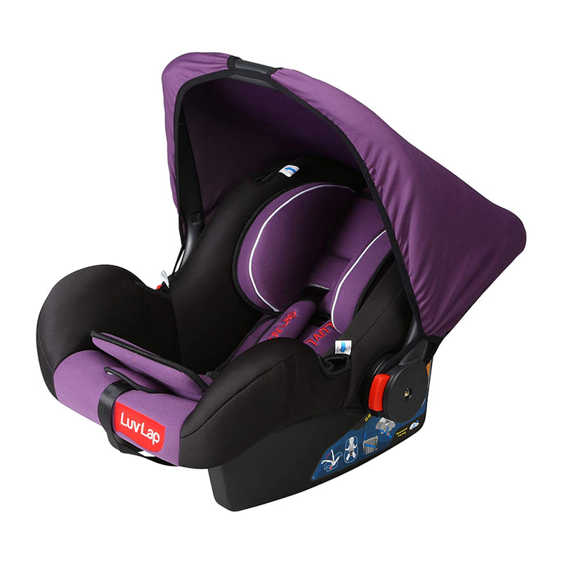 Luvlap Infant Baby Car Seat Cum Carry Cot And Rocker - Purple
