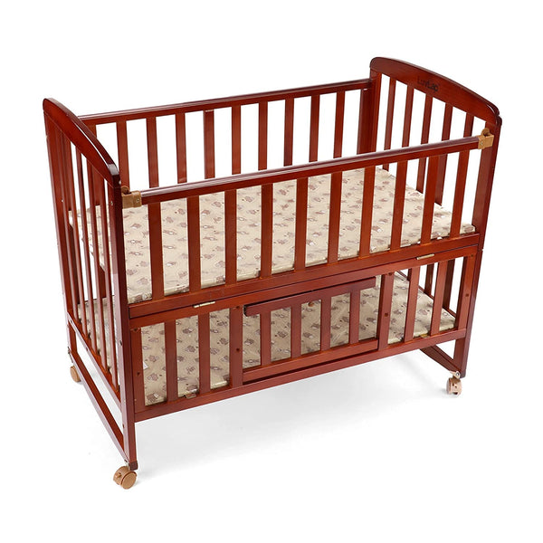 Luvlap Baby Wooden Cot C-50 - Cherry Red