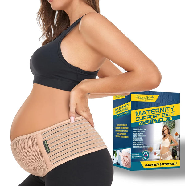 ChongErfei Maternity Belt Pregnancy Belly Band Back Support Abdominal Binder Back Brace - Relieve Back, Pelvic, Hip Pain