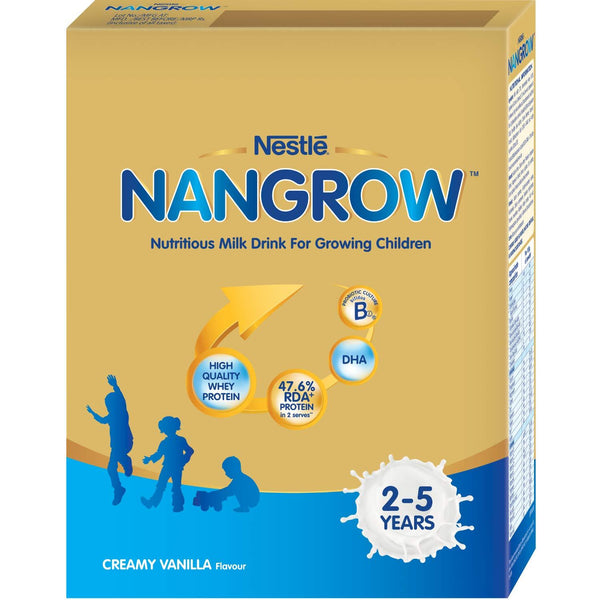 Nestle NANGROW, Nutritious Milk Drink for Growing Children (2-5 years), 400g Bag-In-Box Pack (Creamy Vanilla) - The Kids Circle
