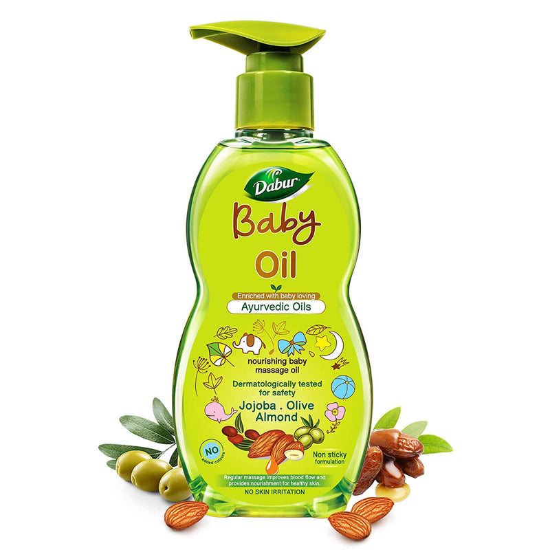 Dabur Baby Oil Non Sticky  Baby Massage Oil with No Harmful Chemicals - The Kids Circle
