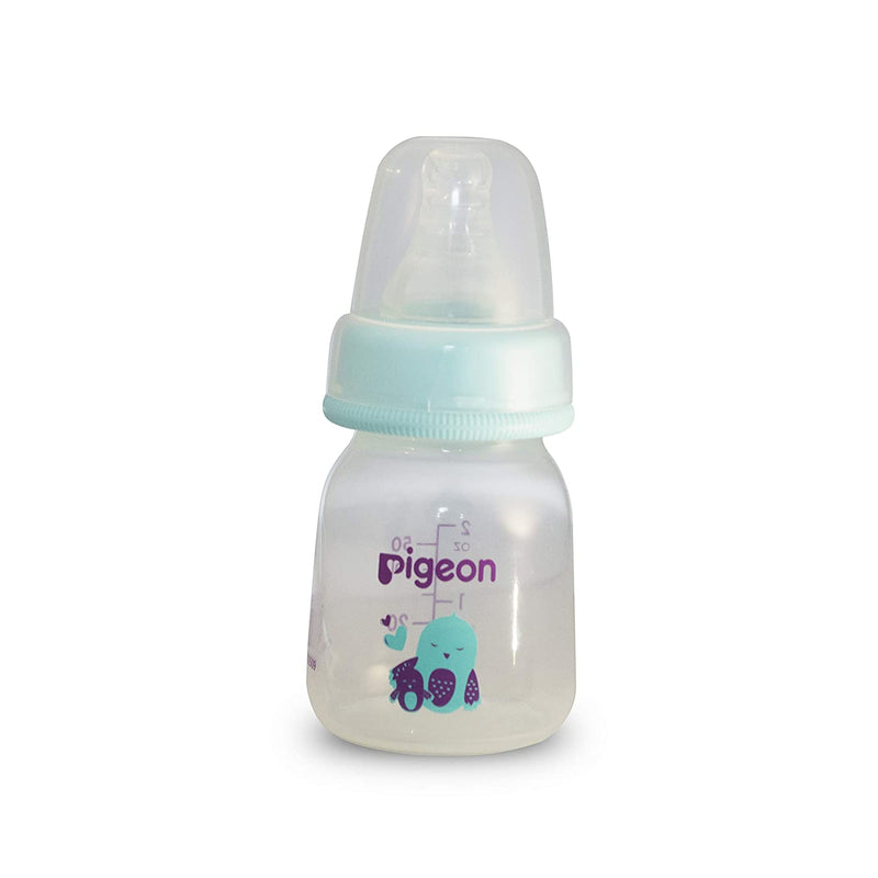 Pigeon PP Bottle RPP Nipple L, 0+ month, Bird Pattern, Blue 50ml
