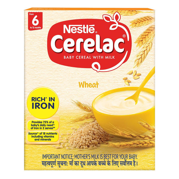 NestlÃƒÂ© CERELAC Baby Cereal with Milk, Wheat Ã¢â‚¬â€œ From 6 Months, 300g Bag-In-Box Pack - The Kids Circle