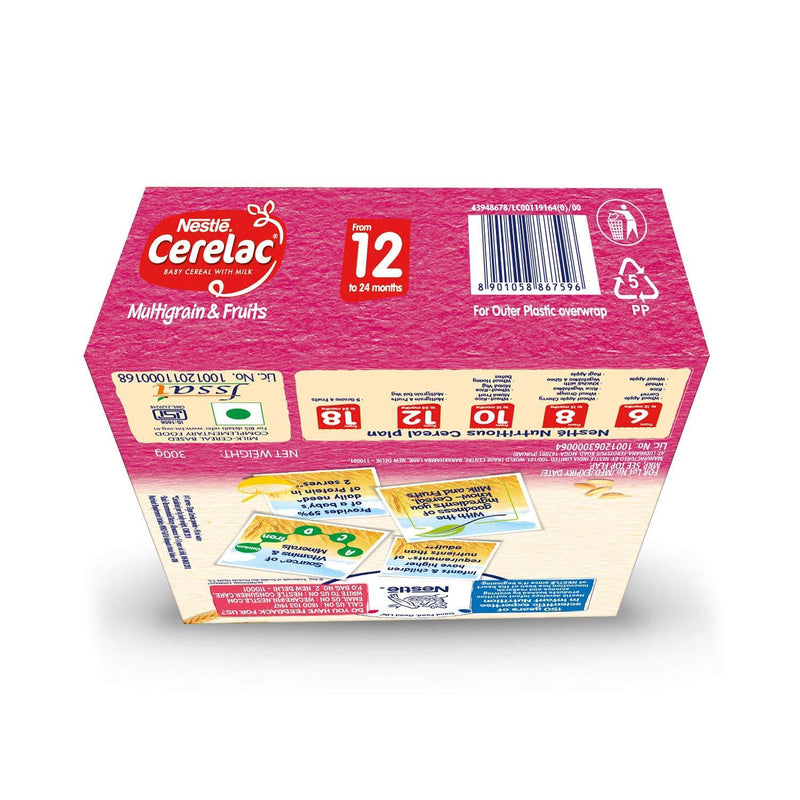 NestlÃƒÂ© CERELAC Baby Cereal with Milk, Multigrain & Fruits Ã¢â‚¬â€œ From 12 Months, 300g Bag-In-Box Pack - The Kids Circle